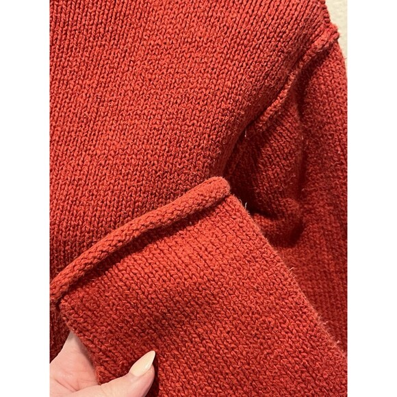 Calvin Klein Vintage Turtleneck Knit Sweater Large 100% Cotton Rolled Hem - Picture 4 of 7